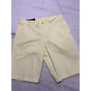 Armani Exchange Mens Yellow Chino Shorts Size 30 Stretch Cotton Twill Summer
